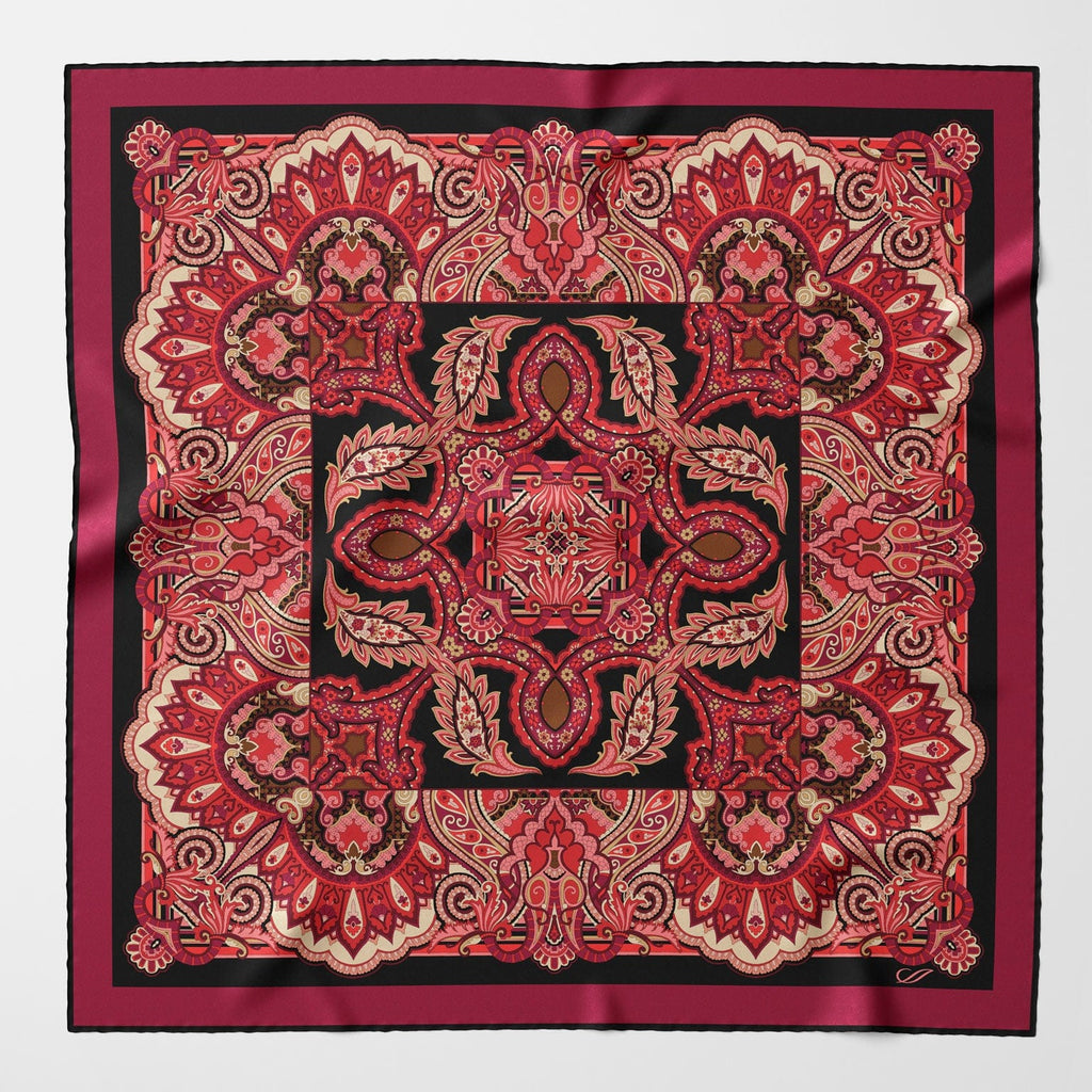 Èaphi エフィ INDIA PATTERN SATIN SCARF INDIA PATTERN SATIN SCARF