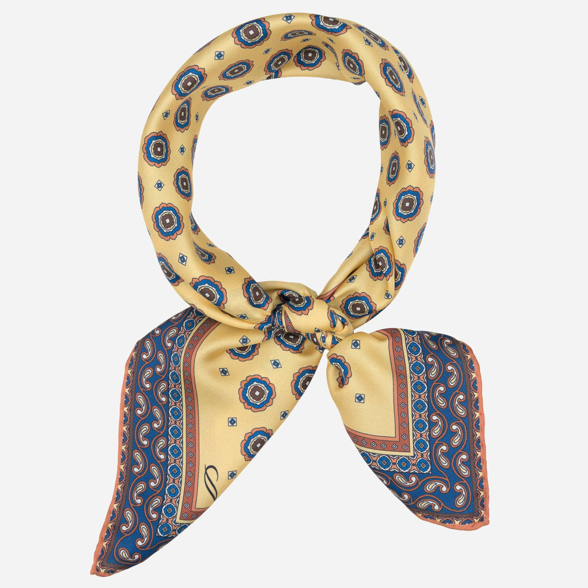 Yellow Silk Neckerchief - Made in Italy