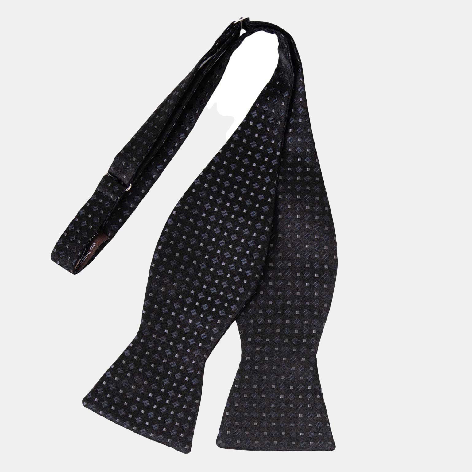 Men's Italian Silk Bow Tie - Black Formal