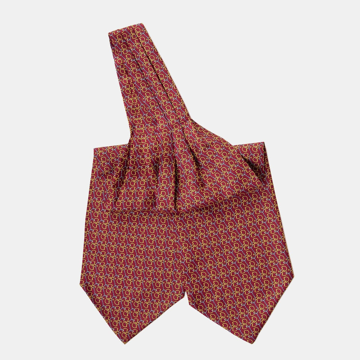 Burgundy Equestrian Silk Ascot Tie - Day Cravat
