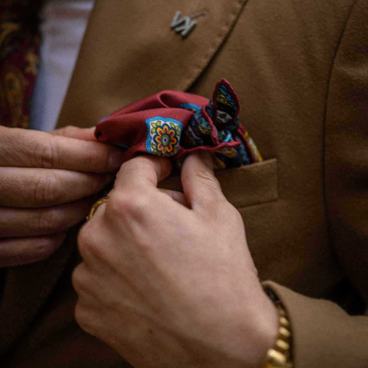Suit Pocket Square - Silk - Handmade in Como, Italy