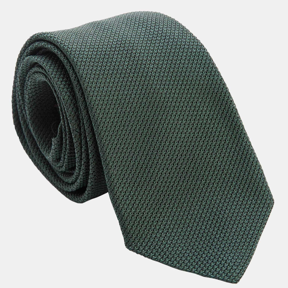 dark green silk grenadine necktie