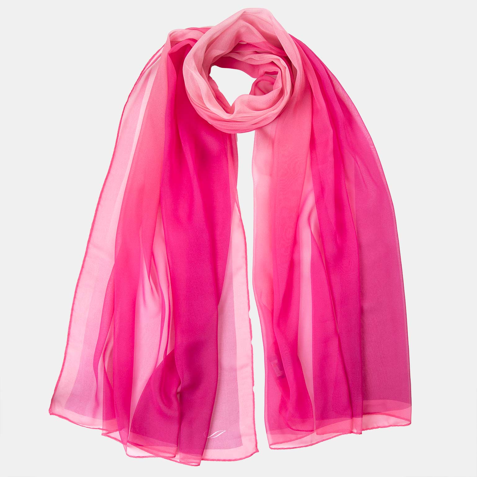 Fuchsia Pink Large Silk Wrap Shawl