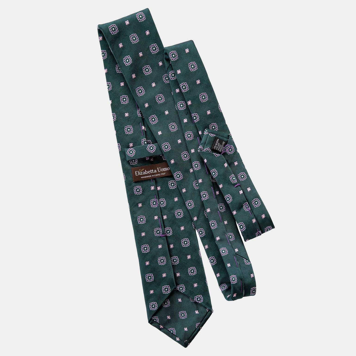 handmade green mogador silk tie