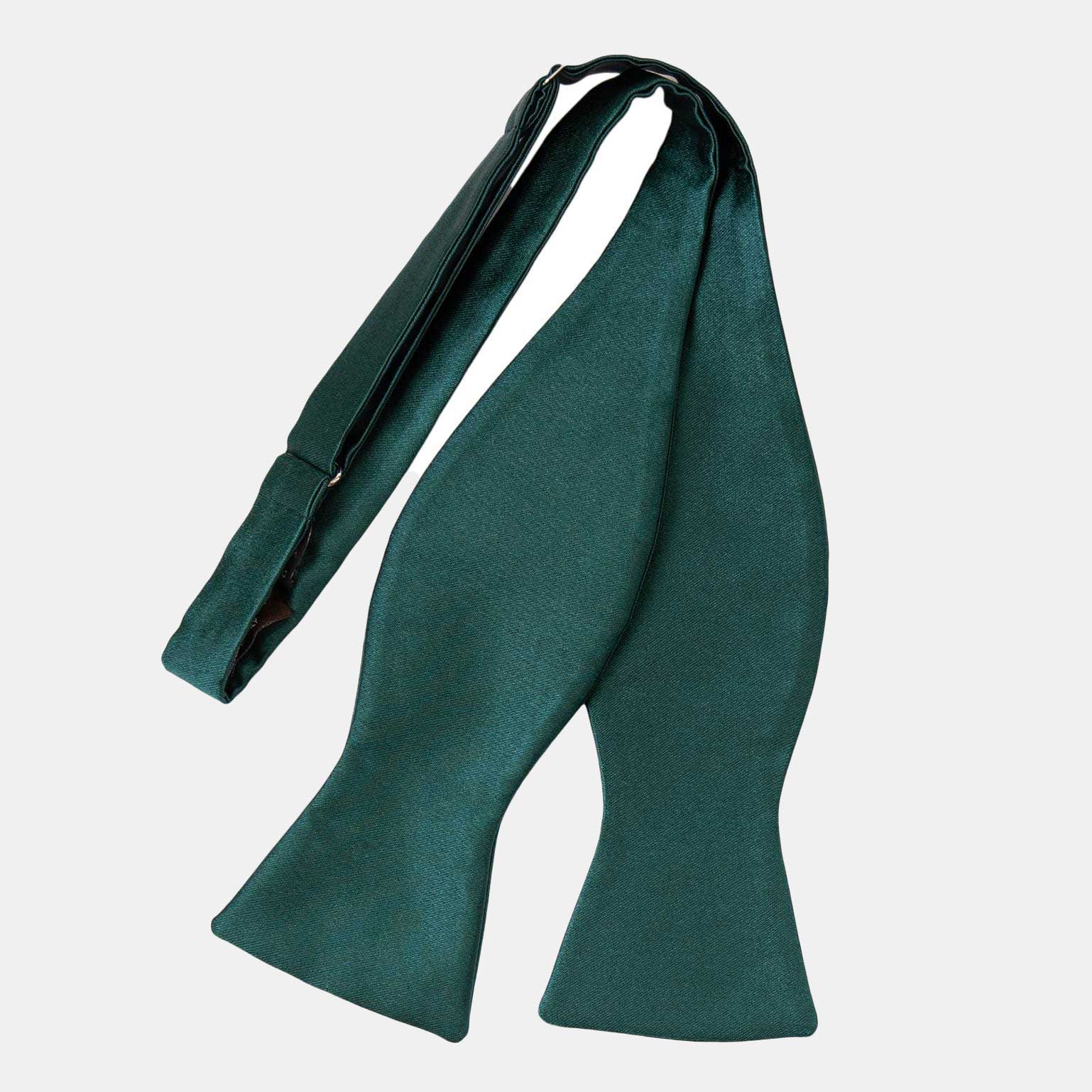 Men's Italian Silk Satin Bow Tie - Green