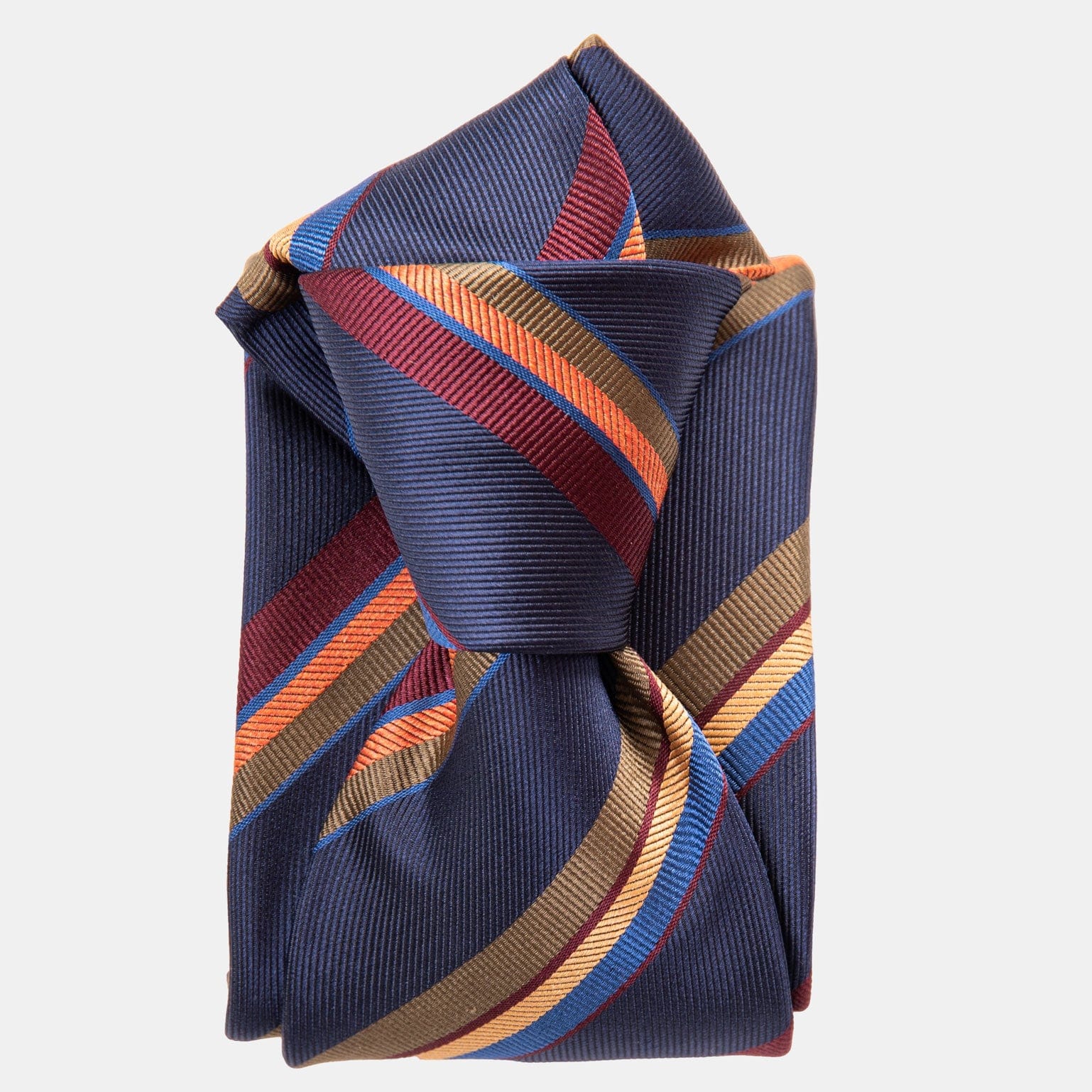 Italian Silk Tie - Navy Stripes