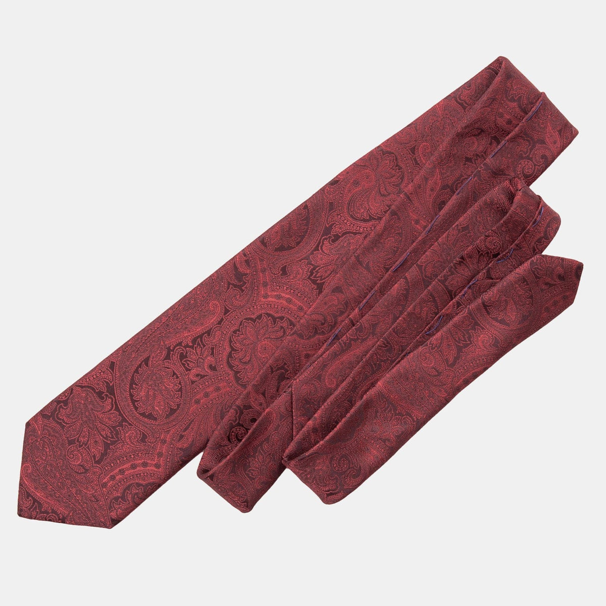 Burgundy Paisley Italian Silk Jacquard Tie