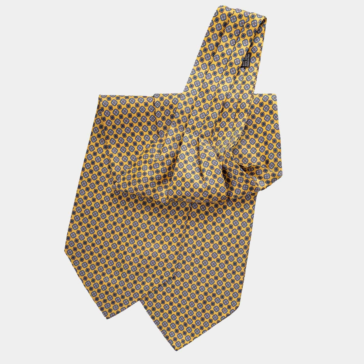 yellow ascot neck tie