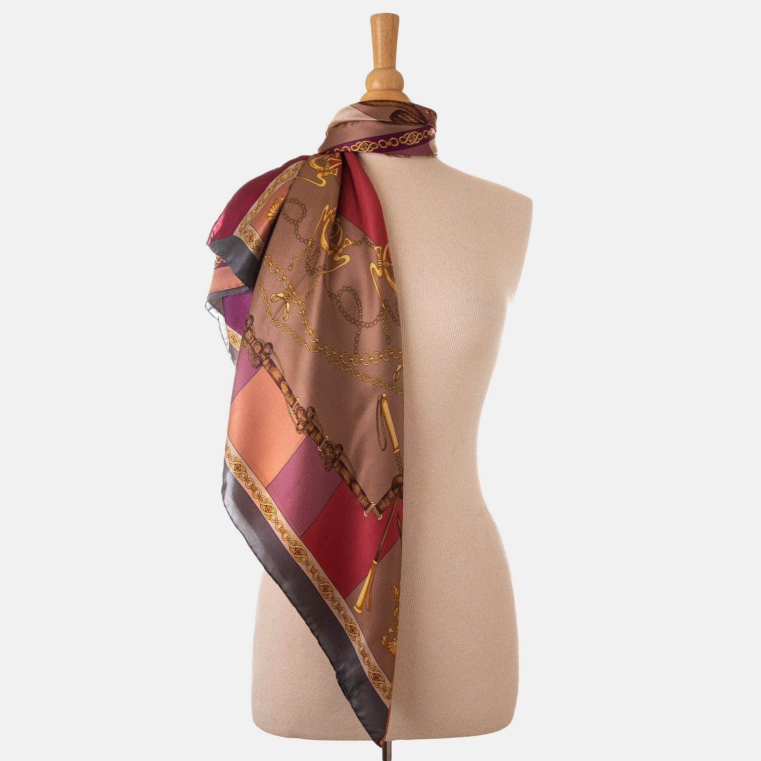 Louis Vuitton Brown Silk Scarves & Wraps for Women for sale