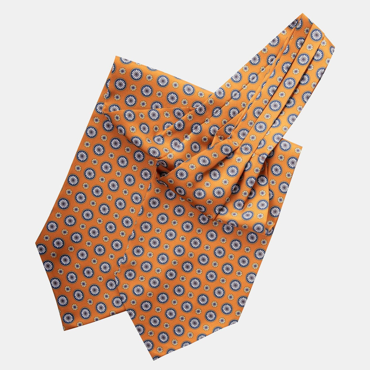 Handmade Silk Ascot Tie Day Cravat - Ginger