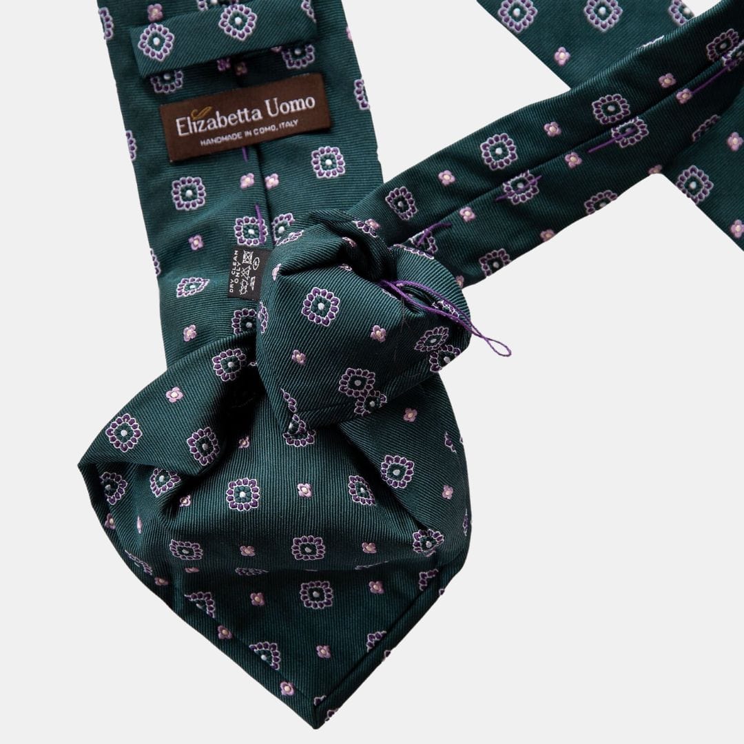 luxury green mens silk tie, mogador silk