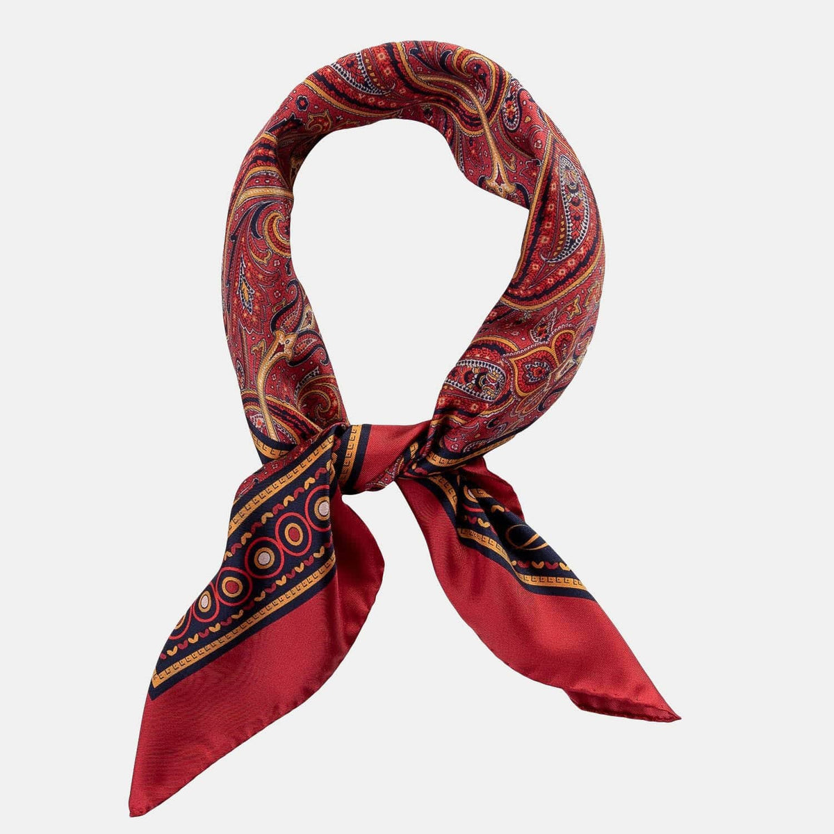 red silk paisley large bandana