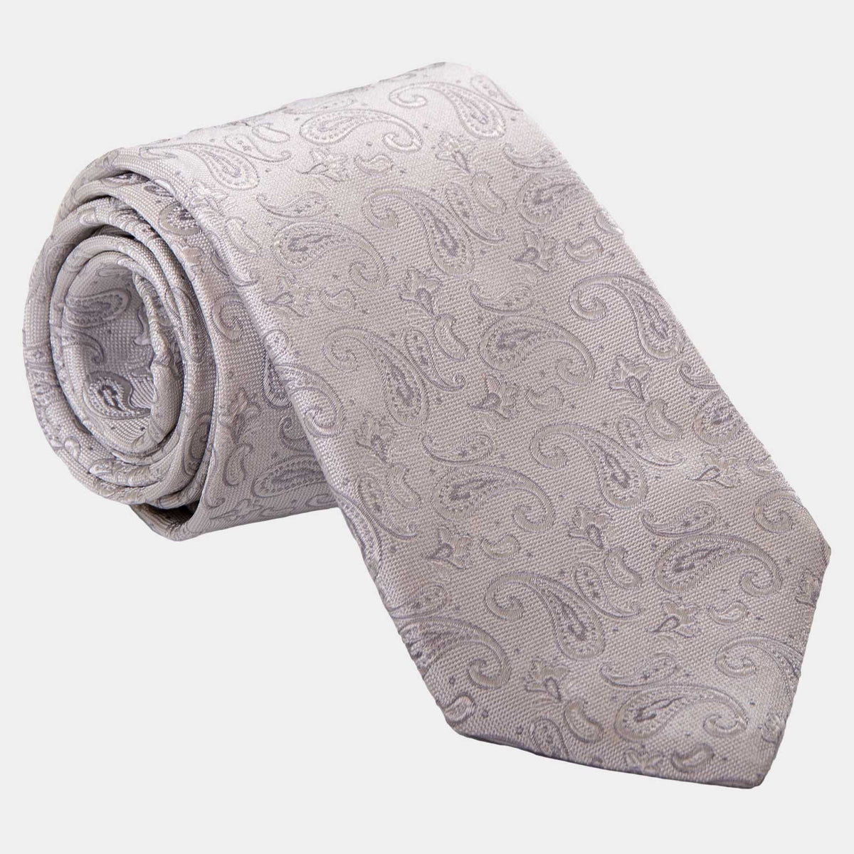 grey silk formal necktie
