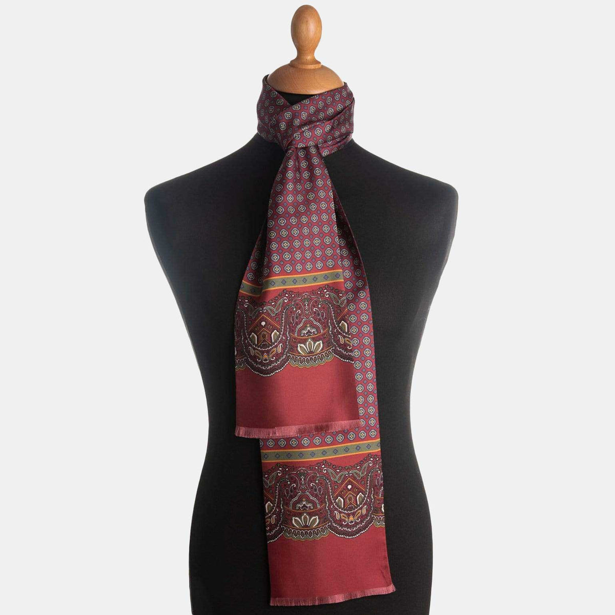 Luxury mens Italian silk scarf