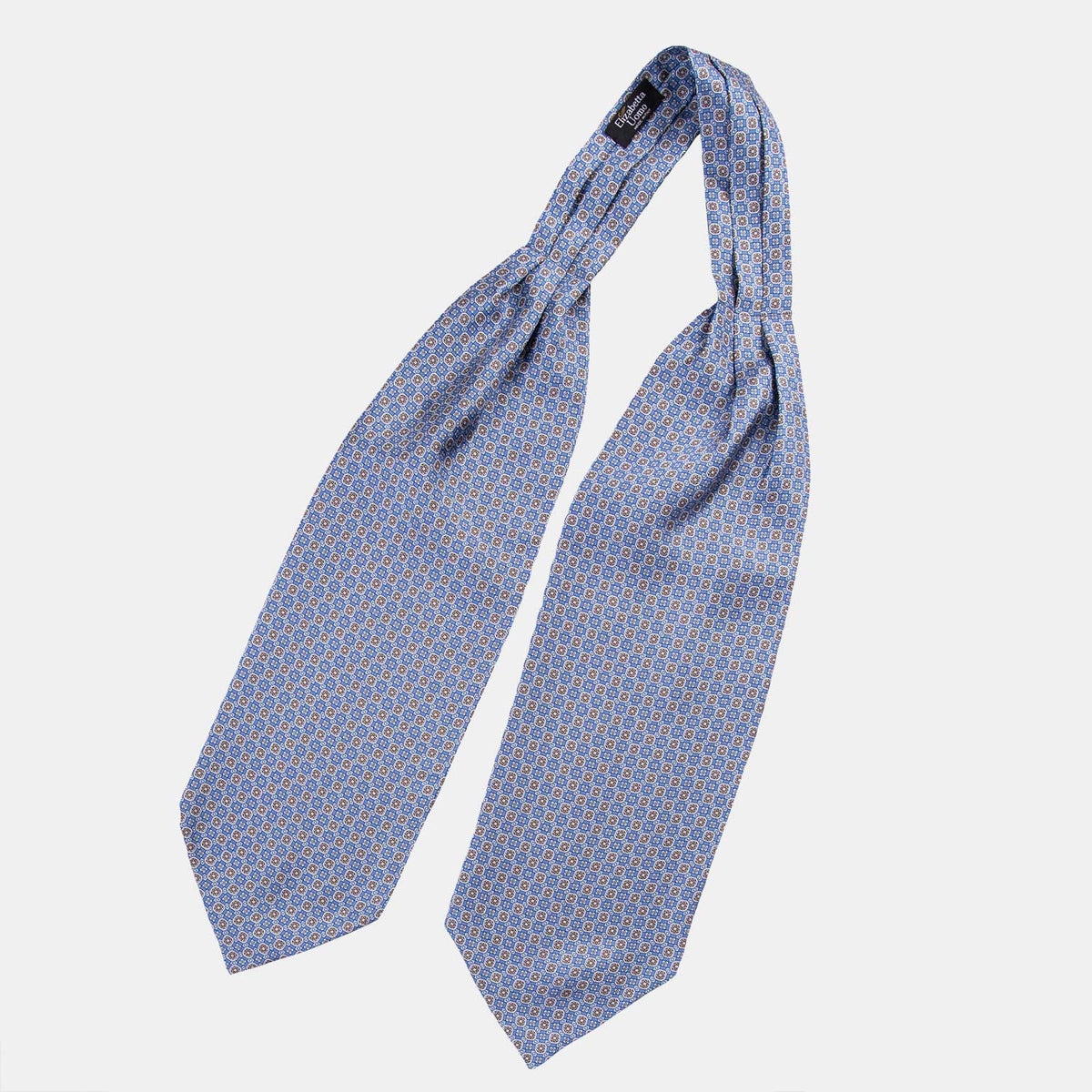 Sky Blue Silk Ascot Tie - Made in Italy