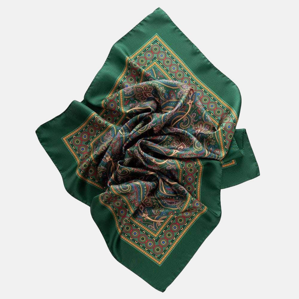 luxury Italian silk paisley scarf