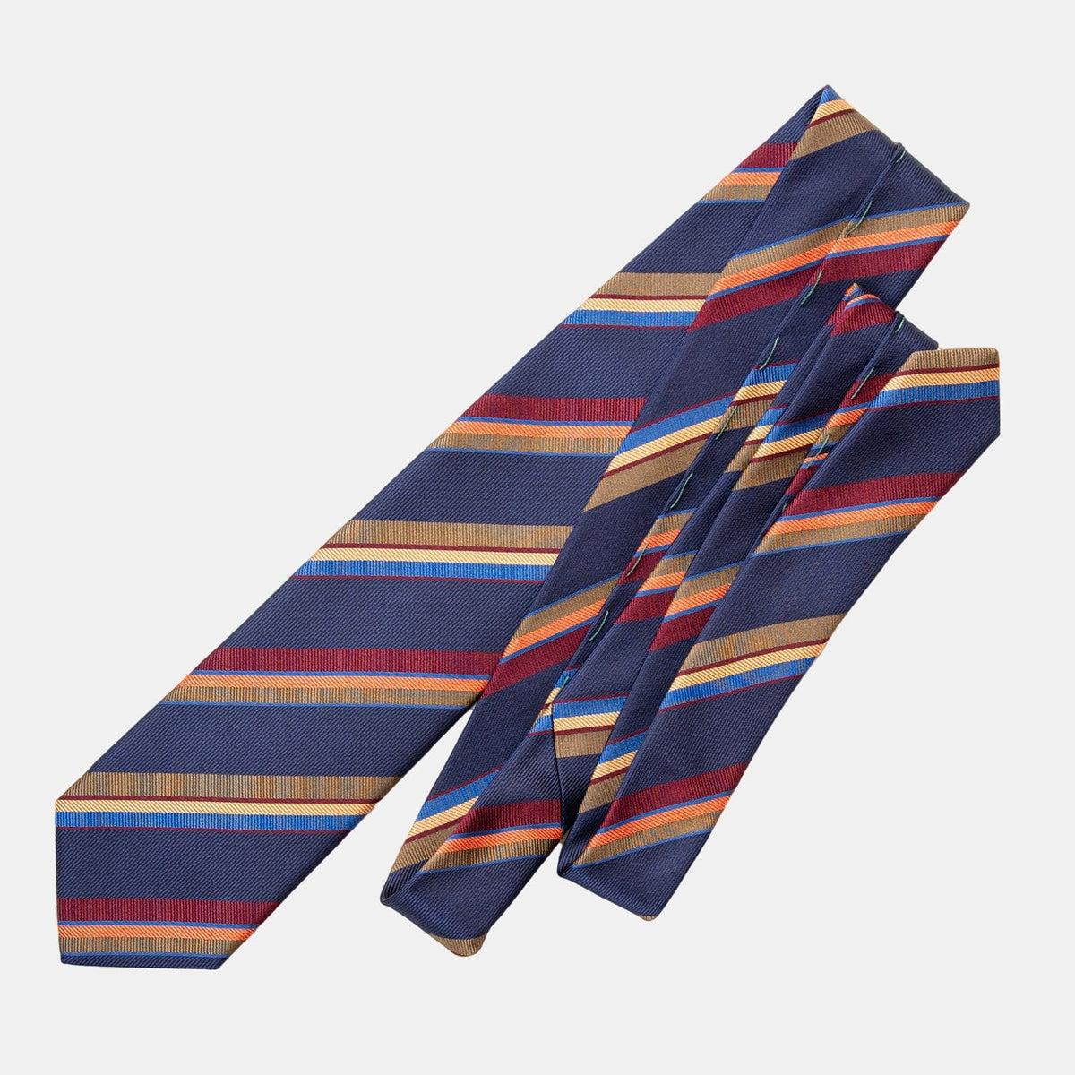 Italian Silk Tie - Navy Stripes