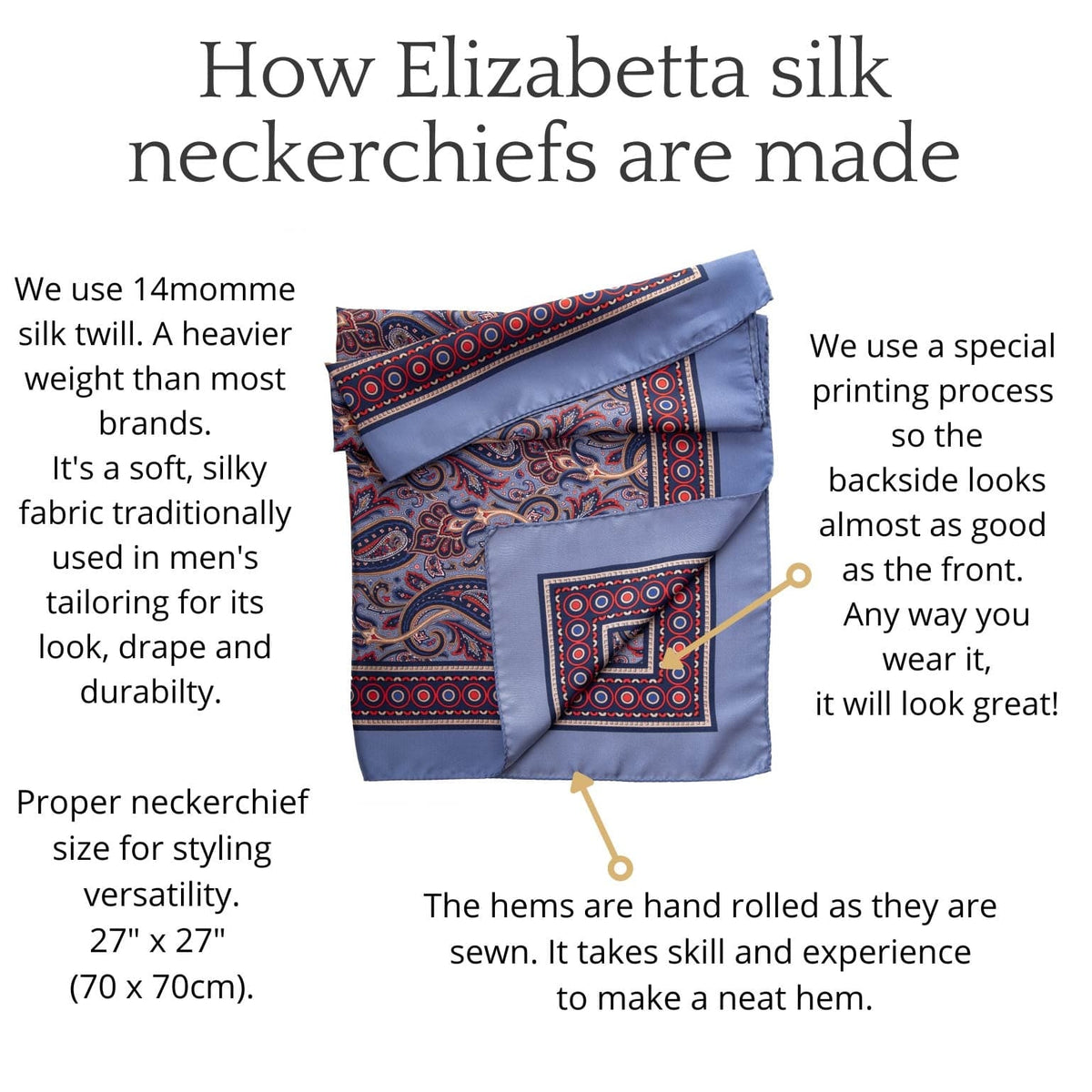 How Elizabetta Italian silk neckerchiefs are made