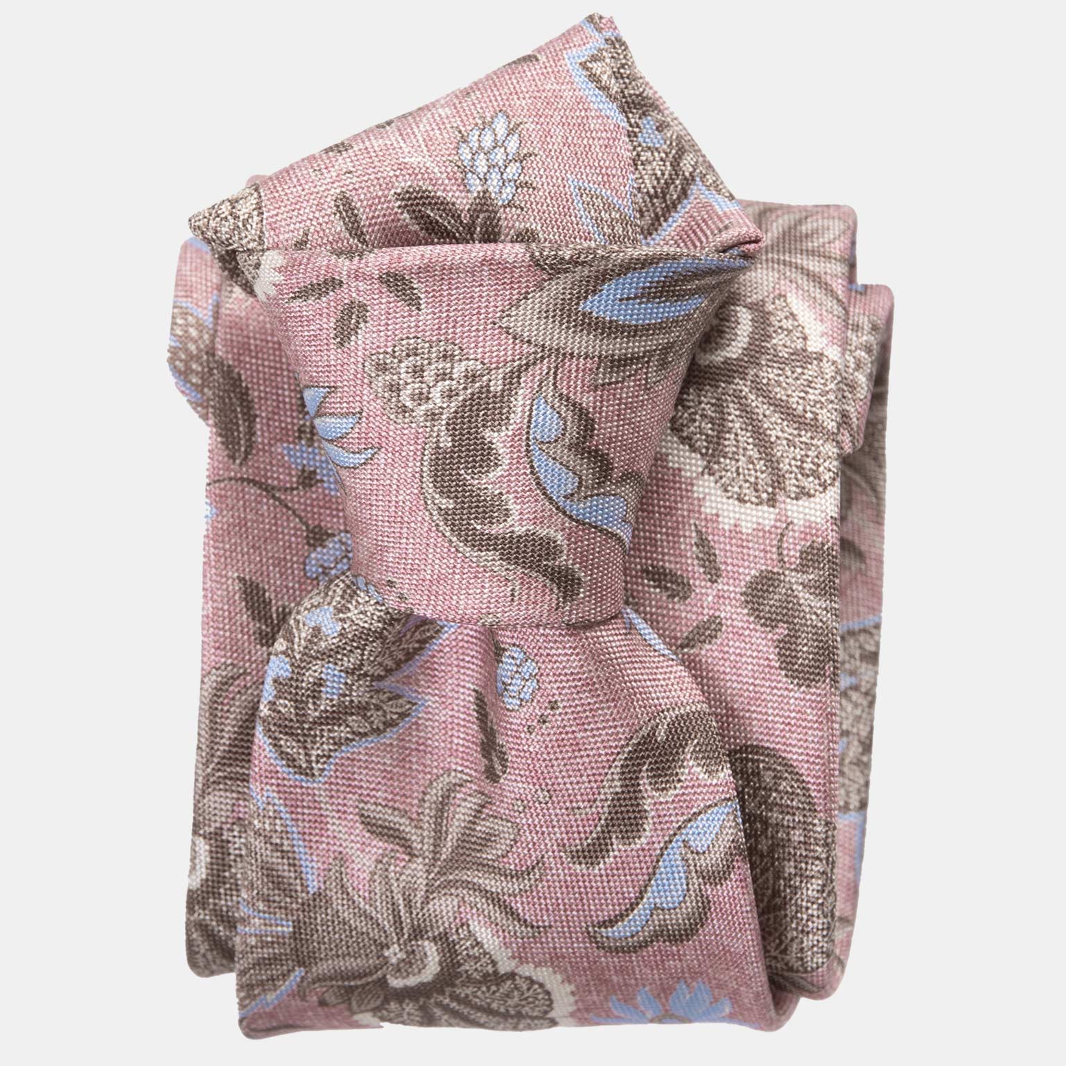 Pink Floral Silk Tie - Eton