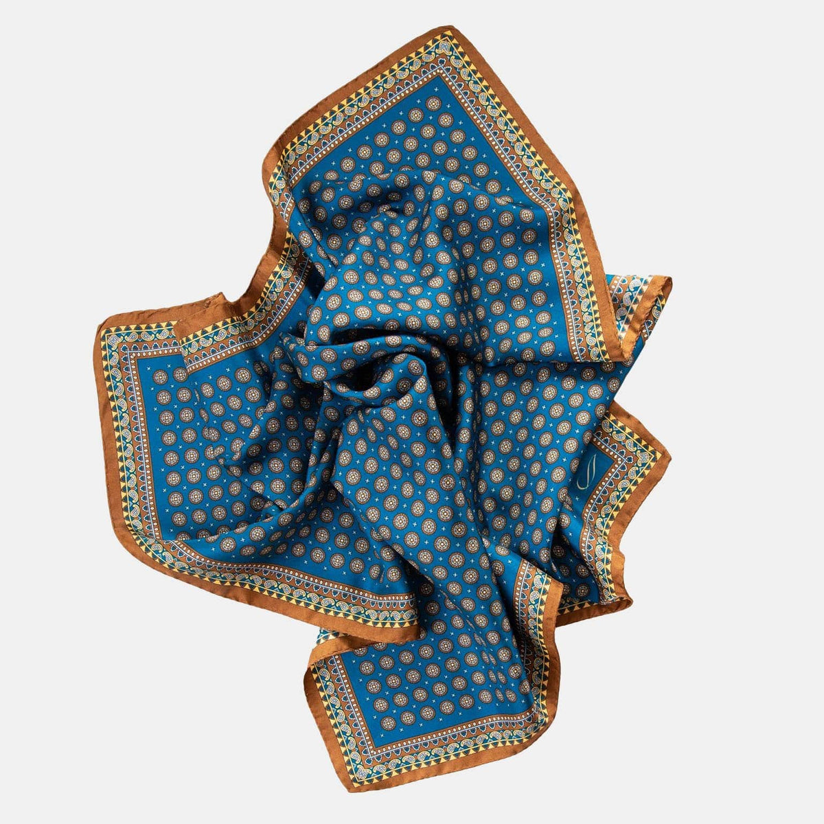 Prussian Blue Silk Neckerchief - 100% Made in Italy