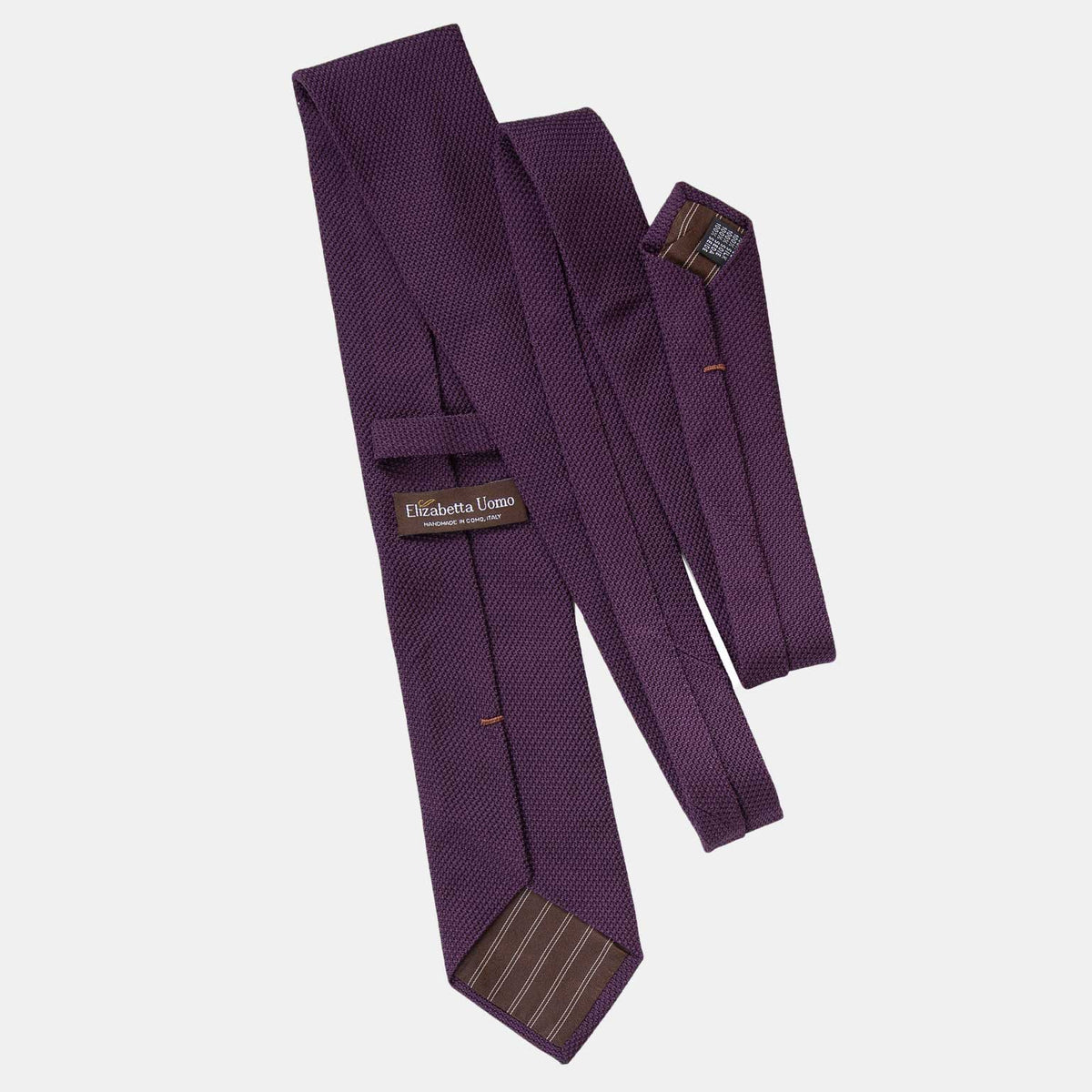 Italian Extra Long Grenadine Tie - Purple Plum