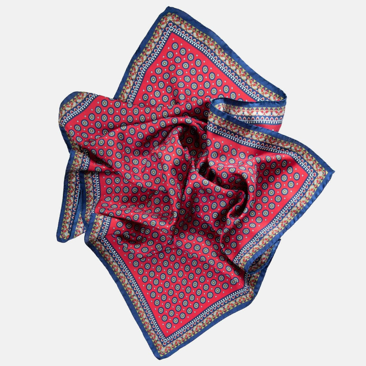 Italian silk square neck scarf