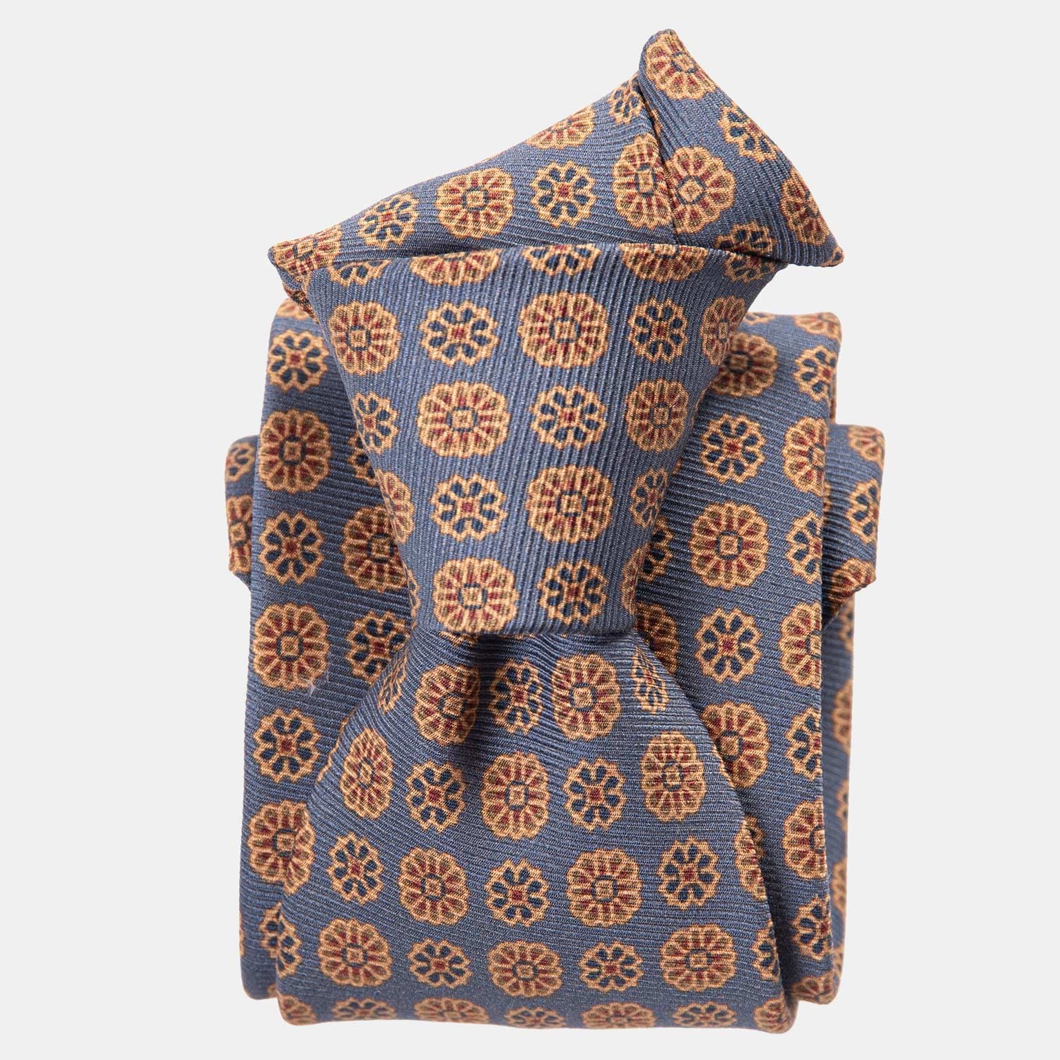 Handmade Blue Madder Silk Italian Tie