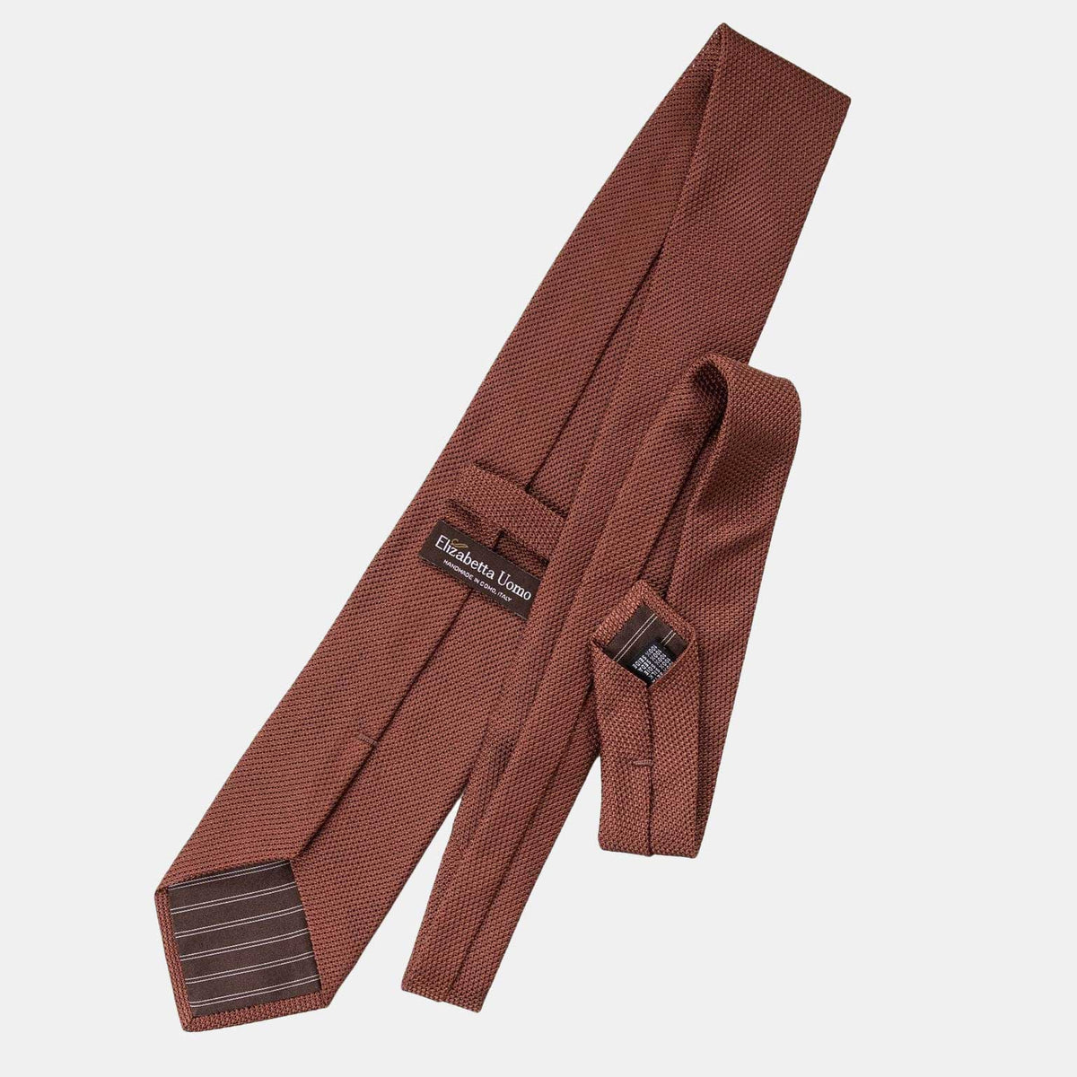 Extra Long Grenadine Tie - Rust - Handmade in Italy